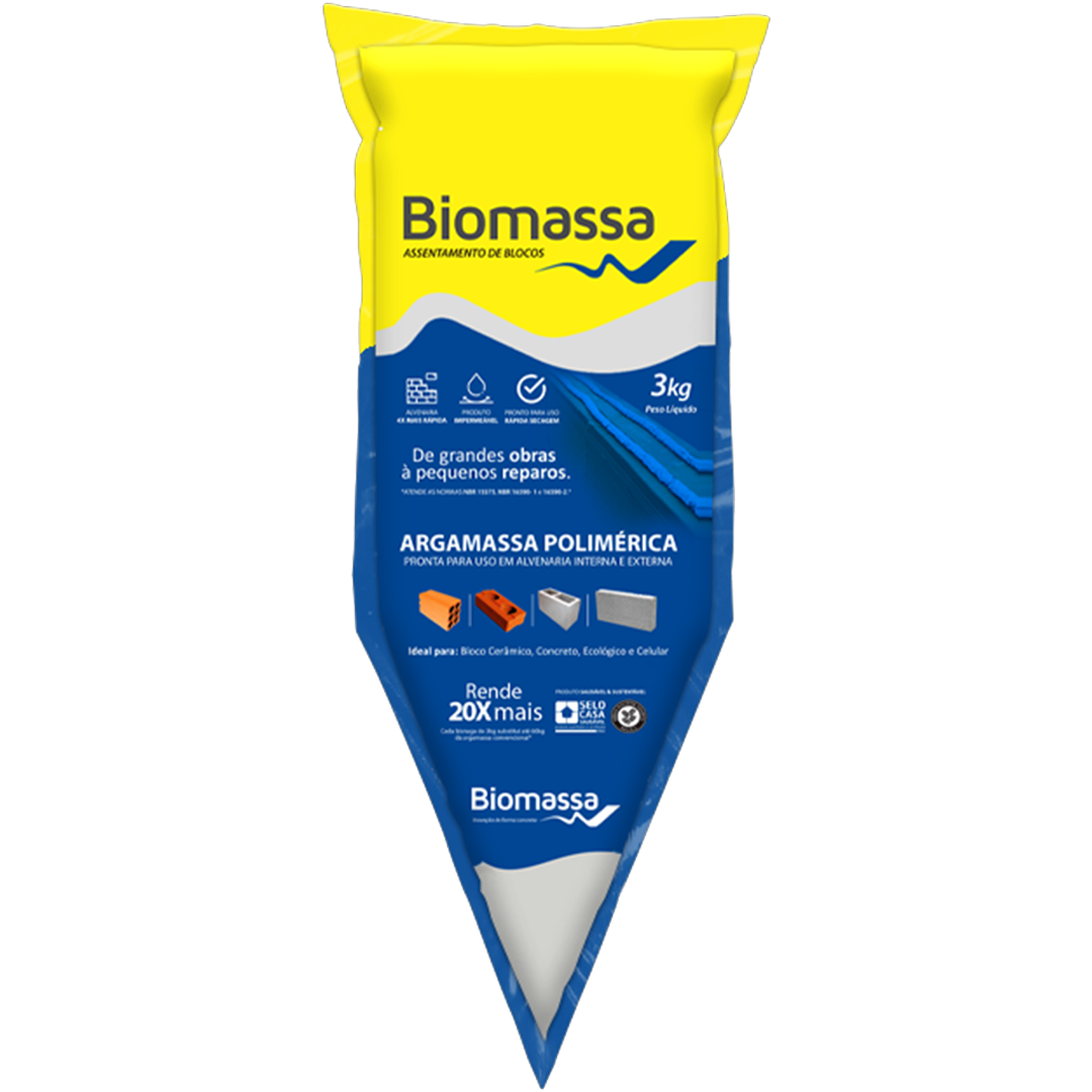 Embalagem Bisnaga para Argamassa Biomassa