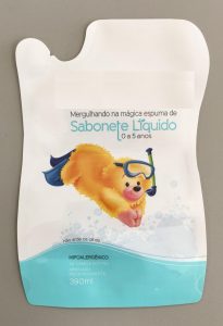 embalagem personalizada saco para sabonete liquido