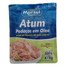 saco metalizado pouch marsul atum pedacos 500g PET ALU+PP+Nylon+PP