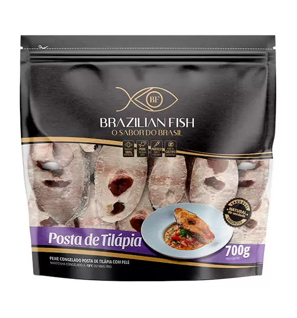 fabricante embalagem frumar brazilian fish stand up pouch file de salmao 500g posta de tilapia 700g